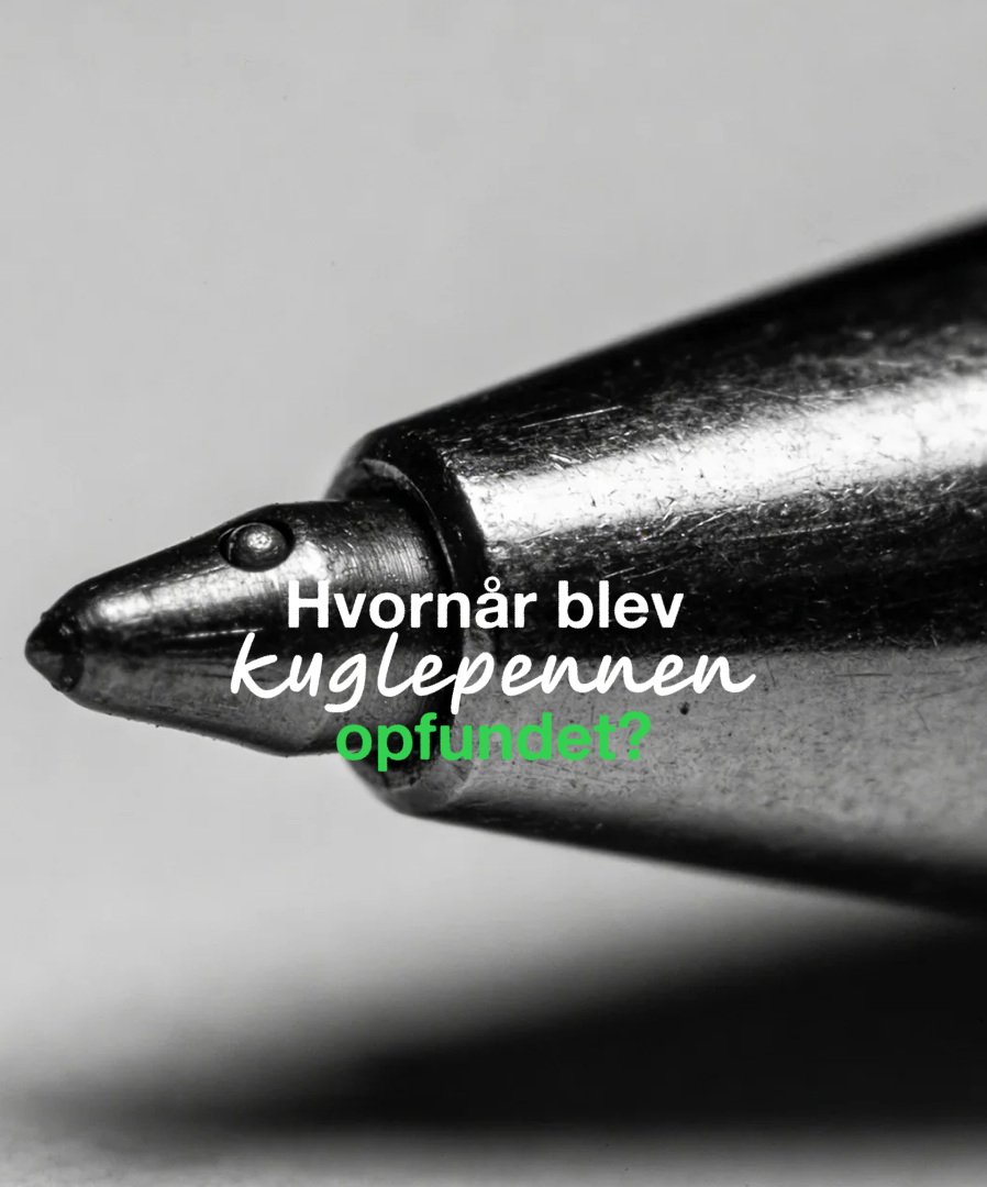 Hvornår blev kuglepennen opfundet?
